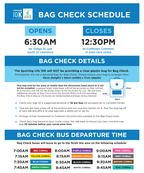 Bag Check Schedule